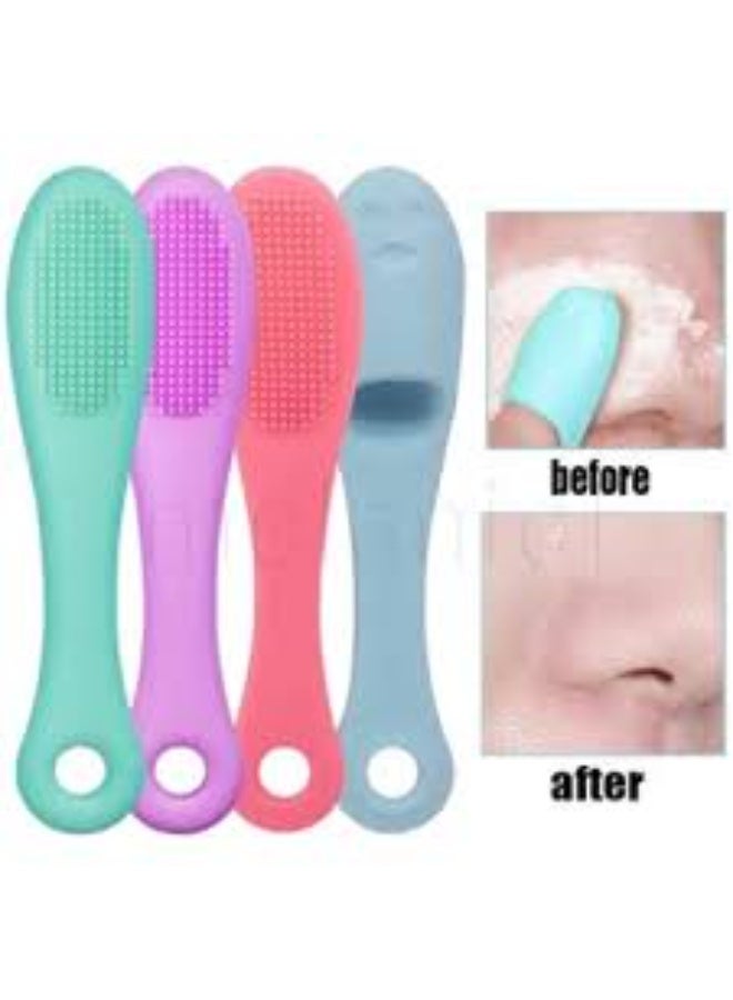 Cleaning Silicone - Versatile Face and Finger Brush for Effective Skin Care and Blackhead Extraction (3 pcs) - Image 4