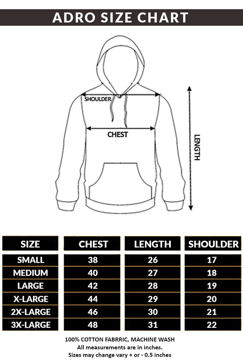 ADRO Men's Cotton Neck Hooded Sweatshirt (H21-M-GOK-GR_Grey_M) - Image 3