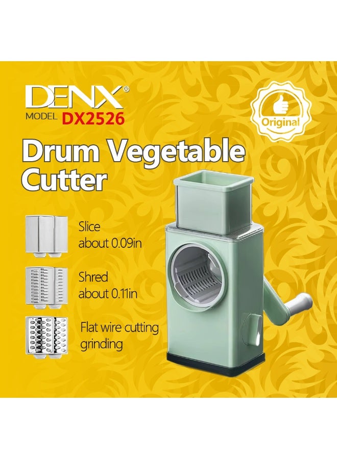 Denx Multifunctional Vegetable Cutter, Manual Potato and Vegetable Slicer, Cheese Grater, Slicer, Chopper Ideal for Professional and Home Use, Convenient, Fast and Exceptional Denx DX 2526 - Image 1