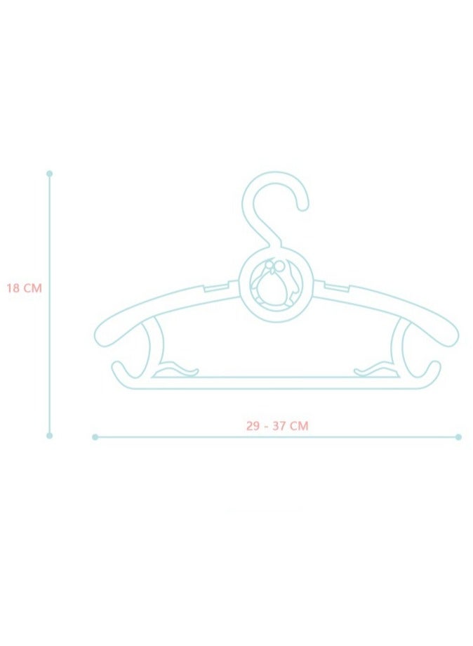 10 Pack Baby Hangers Extendable Infant Hangers Kids Coat Hangers with Stackable Hooks for Closet Non-Slip Toddler Hangers for Kids Children Clothes Dresses（Pink）  - Image 3