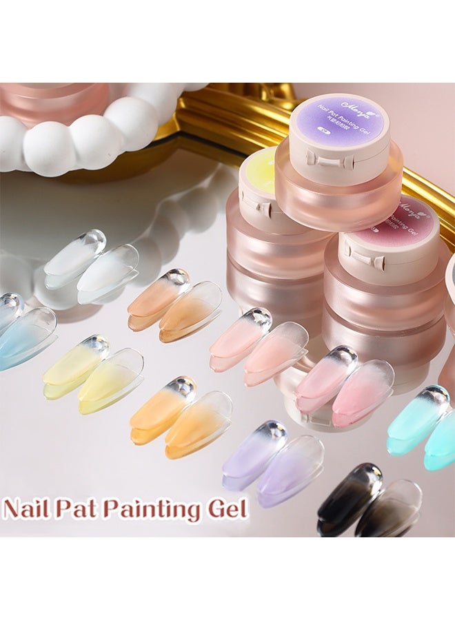 مونچا جل طلاء أظافر نايل بات، مجموعة طلاء أظافر جيل أومبري تحتوي على 20 إسفنجة وقلم مسك، جل الطلاء بتقنية UV LED، مجموعة فنون أظافر متدرجة وملونة تدوم طويلاً ومناسبة للمبتدئين، للاستخدام المنزلي والصالونات #03 - Image 3