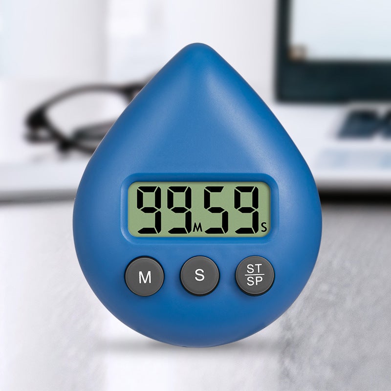 New water drop electronic timer timer reminder student learning Cartoon creative timer(Blue) - Image 3