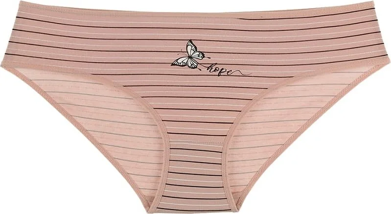 دونيلا 10-Piece Colorful Butterfly Print Women's High Waist Panties - 311118TP