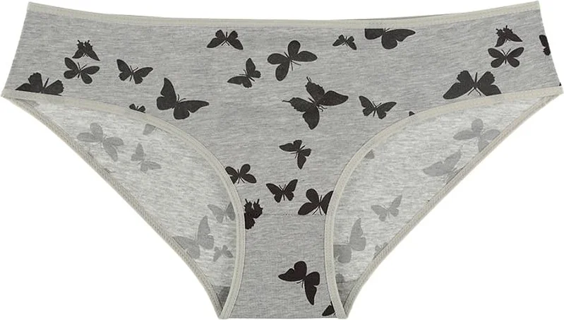 دونيلا 10-Piece Colorful Butterfly Print Women's High Waist Panties - 311118TP