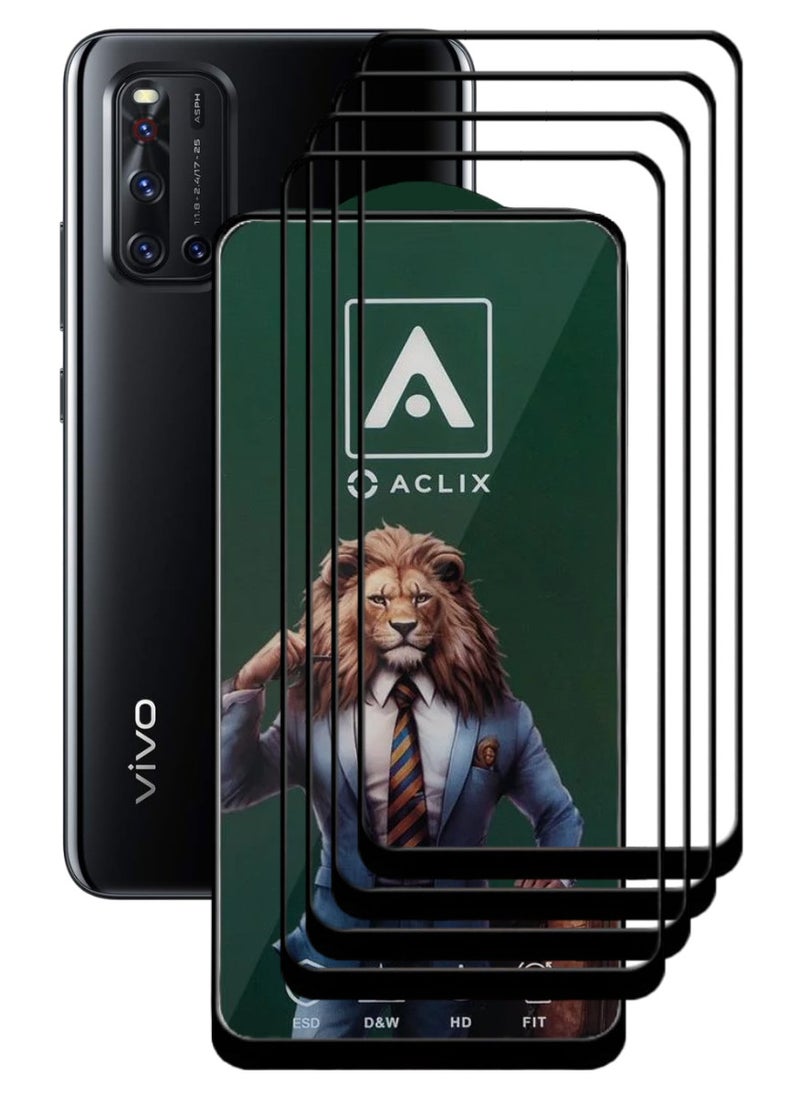 ACLIX 4 Pieces Antistatic ESD Dustproof Premium Quality High Definition Tempered Glass Screen Protector Designed For vivo V19 - Image 1