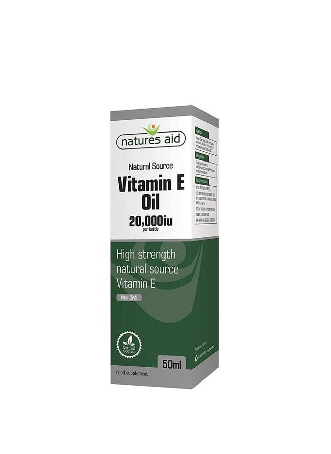 نتشيرز أيد - زيت فيتامين E من Natures Aid 20000 وحدة دولية، 50 مل - Image 1