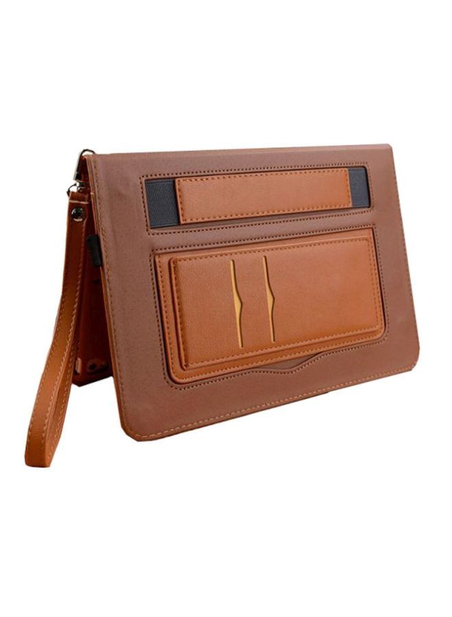 NIBEMINENT Multifunctional Flip Case Cover For Apple iPad(2018) Brown