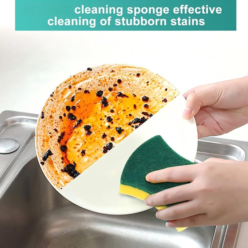 KASTWAVE Kitchen Cleaning Sponges, 24 Pack Eco Non-Scratch for Dish, Kitchen Dish Sponge, Sponges for Cleaning Kitchen and Household, Dish Sponges for Washing Dishes, Pots and Pans - Image 3