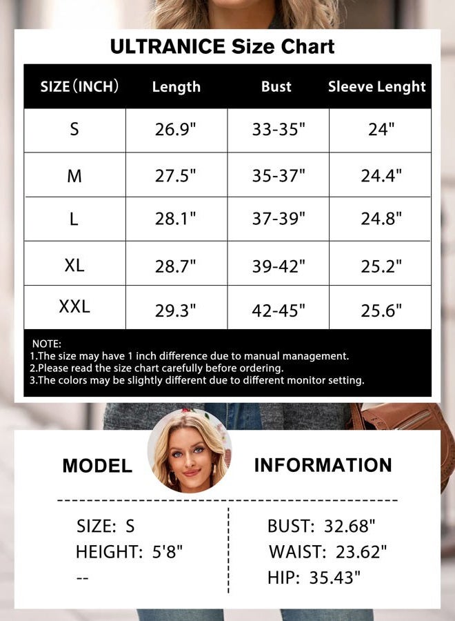 ULTRANICE Women's Long Sleeve Open Front Cardigan Casual Tops with Pockets(Gray,M) - Image 5