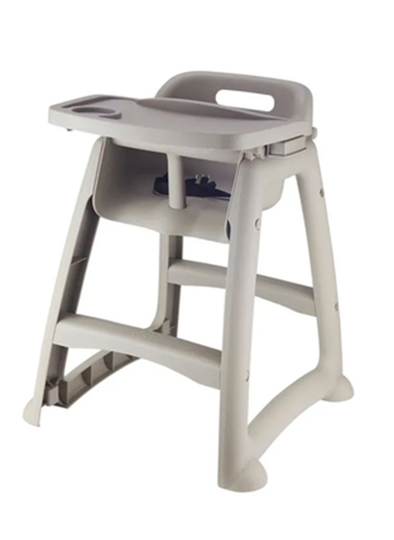 Baby Life Baby Chair 0-4 Years Old Safe Stable Non-Toxic Plastic High Chair Easy To Clean Gray  - Image 1