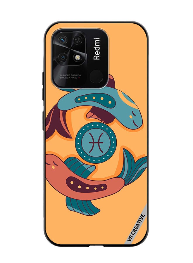 VR CREATIVE Protective Case Cover For Xiaomi Redmi 10C Whale Zodiac Signs Design Multicolour - Image 1