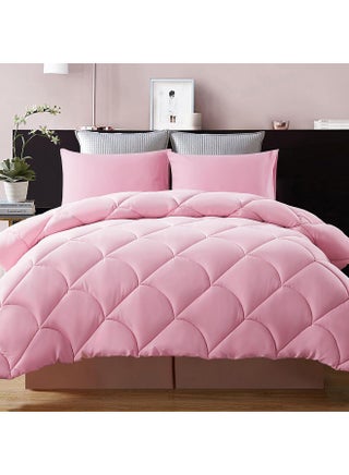 Decroom Lightweight Full Comforter Set with 2 Pillow Sham - 3 Pieces Set - Quilted Down Alternative Comforter/Duvet Insert for All Season - Pink - Full Size - pzsku/Z4B350CBDC07E6E58E17EZ/45/_/1741641265/c5648b5f-ede3-4c33-9acf-8008386a3014