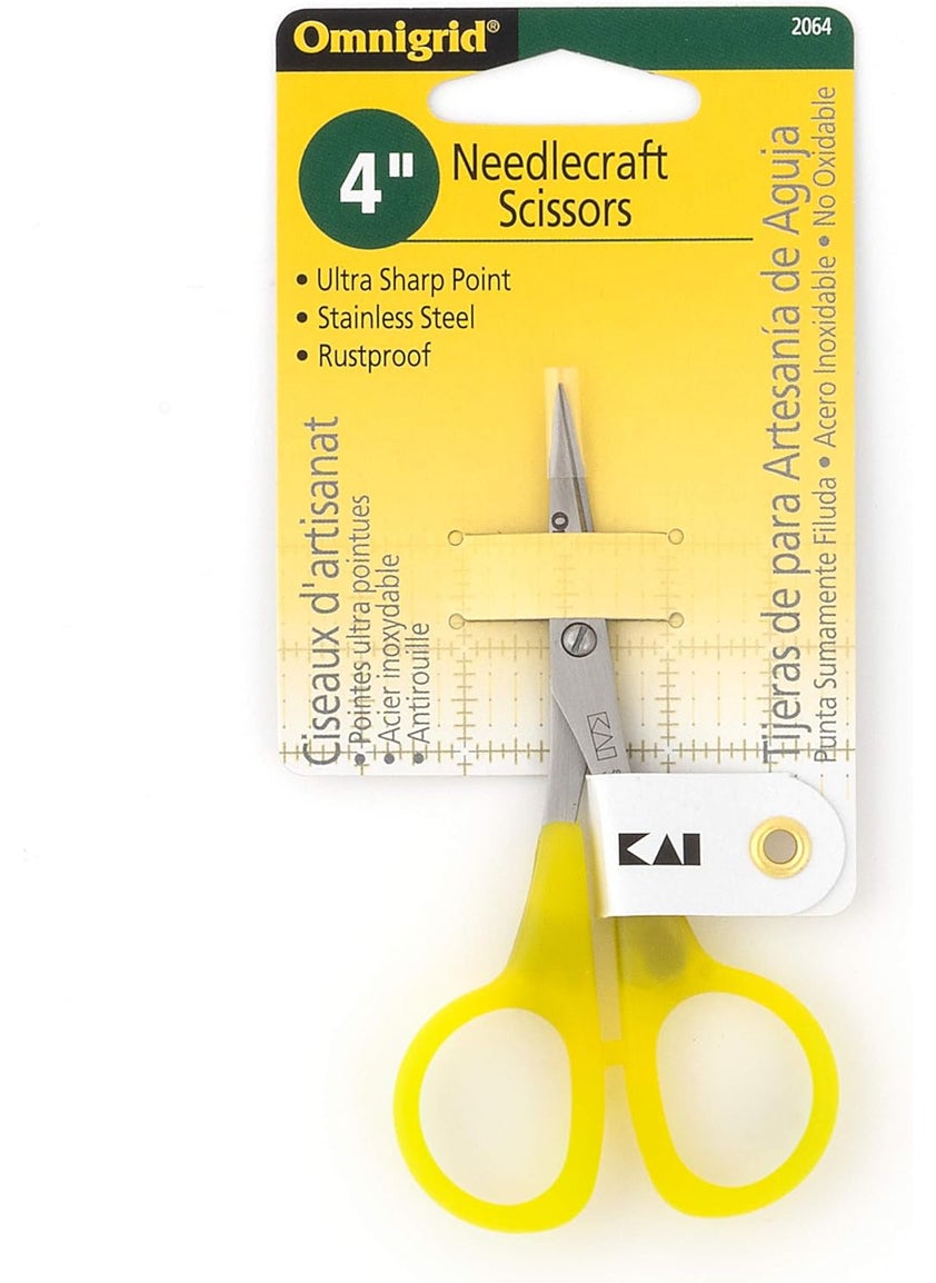 Omnigrid Omnigrid 4Inch Ultra Sharp Point Stainless Steel 1 Count Needlecraft Scissors n k Yellow  - Image 2
