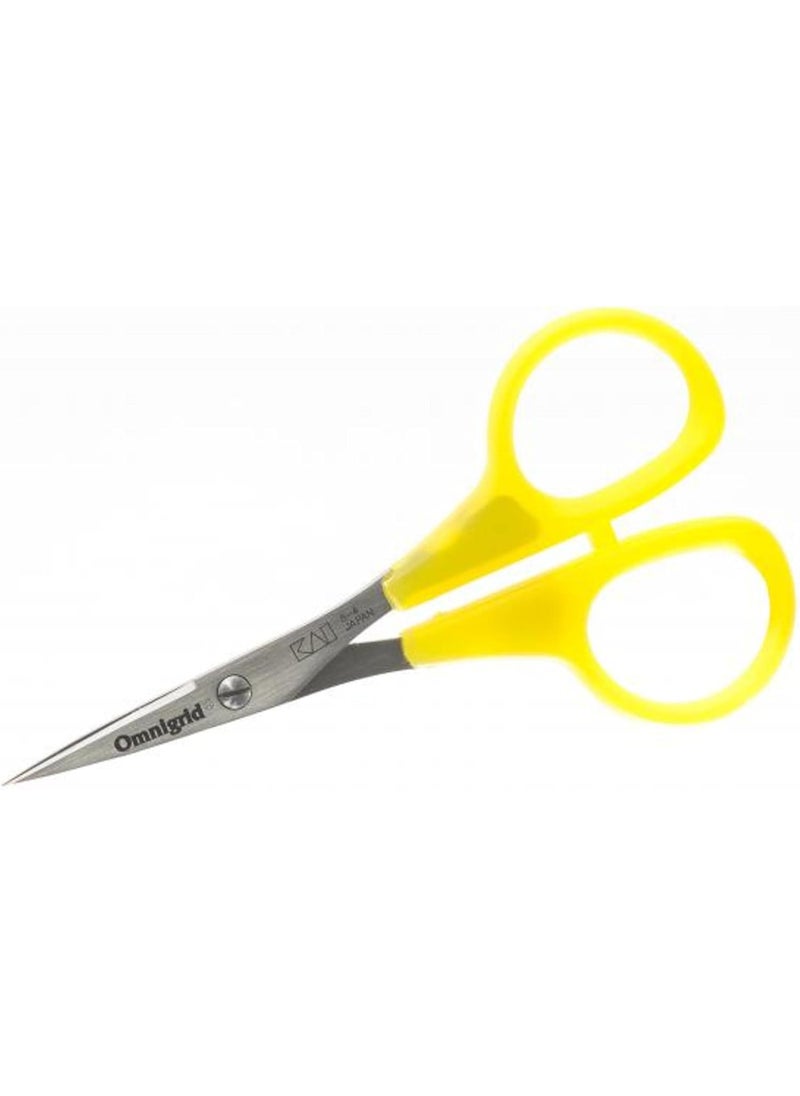 Omnigrid Omnigrid 4Inch Ultra Sharp Point Stainless Steel 1 Count Needlecraft Scissors n k Yellow  - Image 1