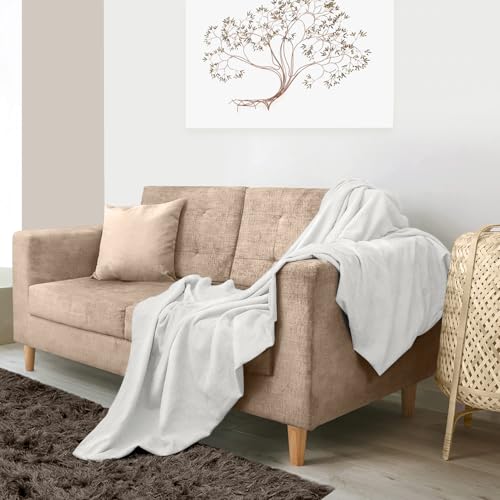 Avalonbedding Avalon Bedding 100% Cotton Blankets King Size Thermal Blanket (108"x90") - Perfect Cotton Blanket King Size for Layering Bed in Any Season - Cotton Blankets for Bed (White) - Image 4