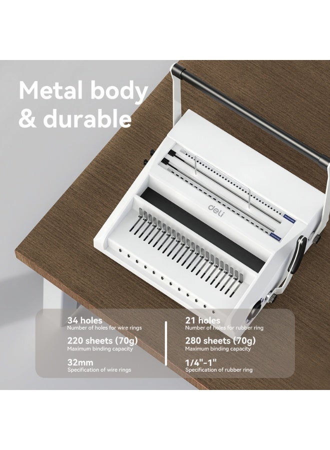 Deli T328 20 Sheets A4 Multifunction A4 Binding Machine - Image 4