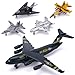 Crelloci 5 Pack Army Navy Airplane Toys Set with Light Sounds Military Fighter Jet Die Cast Plane Metal Aircraft Toy Pull Back Aircraft Gift for Kids Toddlers Boys Girls Ages 3 - Image 3