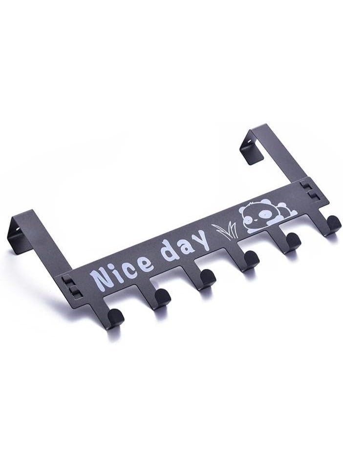 Nice Day Heavy Duty CarbonMetal Over Door Hanger for Cloths, Drill Free Door Hanging Hooks Suitable for Bathroom, Bedroom, Kitchen | Scarf, Coat, Towel Holder | Removable Door Hanger | Carbon Steel  - Image 4