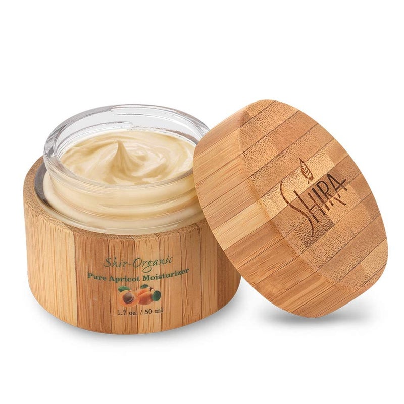 Shira ShirOrganic Pure Apricot Moisturizer Leaves Skin HydratedSoft and NourishedWith Organic AntiAging Formula For Normal to Dry Skin Types 50 ml