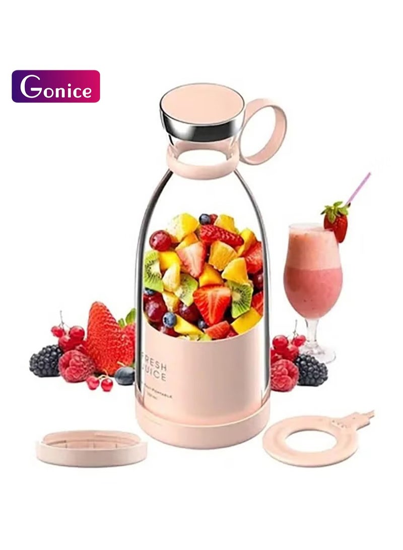 Gonice Personal Size Blender, Portable Blender, Battery Powered USB Blender (Pink) - Image 1