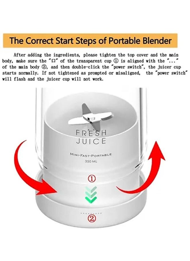 Gonice - Personal Size Blender, Portable Blender, Battery Powered USB Blender (Pink) - Image 1
