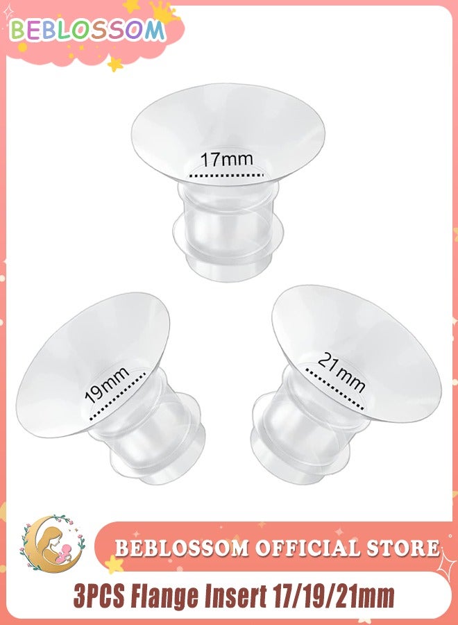 بيبلوسوم 3 قطع من حشوات الشفة 17/19/21 مم، بديل لمضخة الثدي المصنوعة من السيليكون للشفة 24 مم، ملحقات مضخة خالية من مادة BPA لراحة وكفاءة أفضل - Image 1