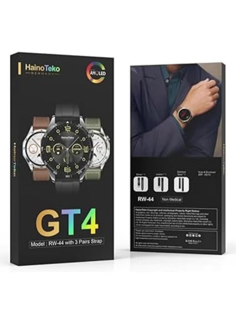 Haino Teko GT4 Smart Watch | Fitness Tracker, Heart Rate Monitor, Sleep Tracker, IP68 Waterproof, 1.75-inch HD Display, Bluetooth Call, Sports Modes, Long Battery Life, Compatible with iPhone & Android - Image 2