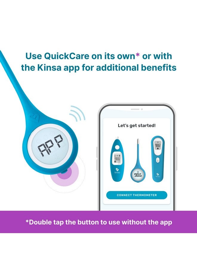 Kinsa Smart,Fever, Digital Medical Baby, Kid and Adult Termometro - Accurate, Fast, FDA Cleared Thermometer for Oral, Armpit or Rectal Temperature Reading - QuickCare - Image 3