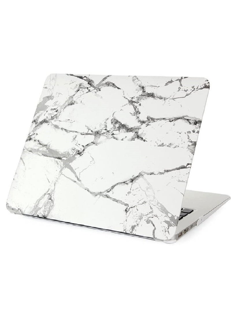 Mufaens Hard Shell Case Cover Compatible with Older Version MacBook Air (13 & 13.3-inch, 2010-2017 Release) Model: A1369/A1466, (MC503xx/A, MC504xx/A, MC965xx/A, MC966xx/A, MD231xx/A, MD232xx/A, MD760xx/A, MD761xx/A, MD760xx/B, MD761xx/B, MJVE2xx/A, MJVG2xx/A, MMGF2xx/A, MMGG2xx/A, MQD32xx/A, MQD42xx/A, MQD52xx/A) White Marble  - Image 3