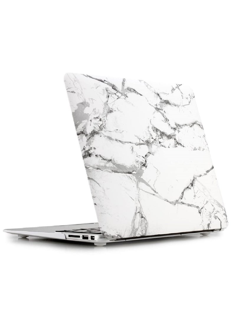 Mufaens Hard Shell Case Cover Compatible with Older Version MacBook Air (13 & 13.3-inch, 2010-2017 Release) Model: A1369/A1466, (MC503xx/A, MC504xx/A, MC965xx/A, MC966xx/A, MD231xx/A, MD232xx/A, MD760xx/A, MD761xx/A, MD760xx/B, MD761xx/B, MJVE2xx/A, MJVG2xx/A, MMGF2xx/A, MMGG2xx/A, MQD32xx/A, MQD42xx/A, MQD52xx/A) White Marble  - Image 4