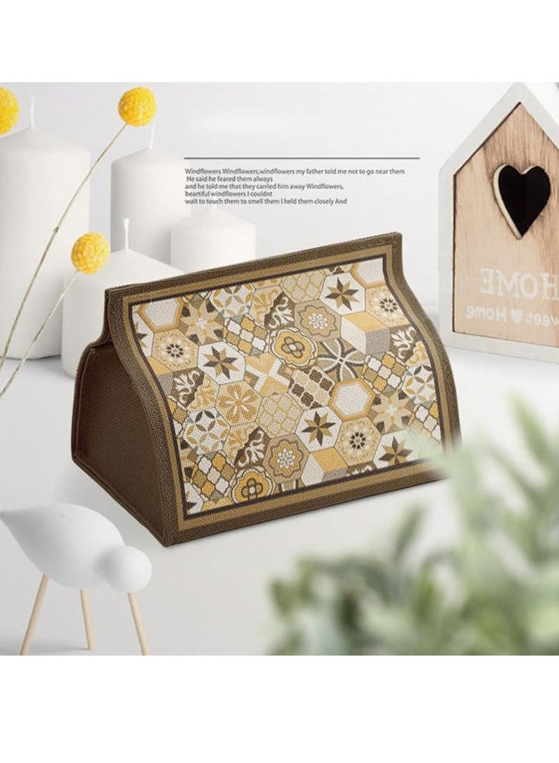 Loquat Leather Tissue Box Cover Holder – Home Decorations for Living Room, Bedroom and Office, Tissue Box Cover for Car - Image 1