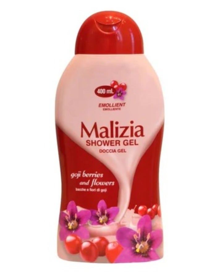 Malizia Shower Gel Goji Berries and Flowers 400ml - Image 1