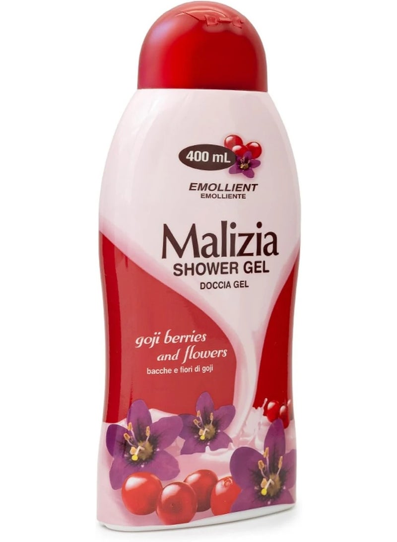 Malizia Shower Gel Goji Berries and Flowers 400ml - Image 2