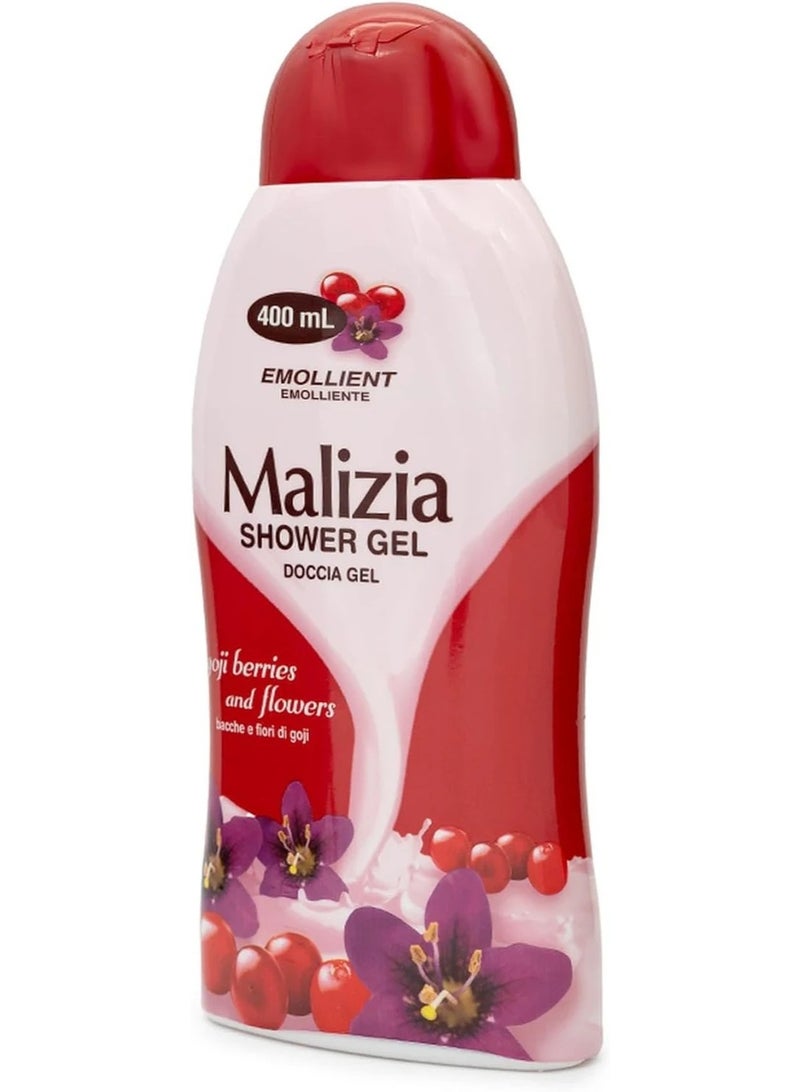 Malizia Shower Gel Goji Berries and Flowers 400ml - Image 3