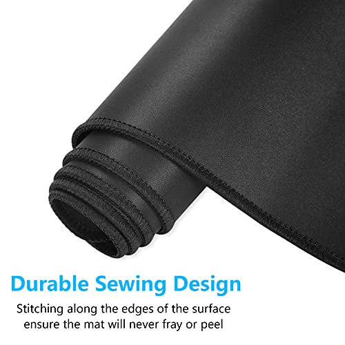 Dapesuom Large Gaming Mouse Pad, Extended Mouse Mat with Stitched Edges, Full Size Keyboard Pad with Non-Slip Base, Big XXL Computer Desk Mats for Gamer, Laptop, Office, 31.5 x 15.7in, Jet Black - Image 5