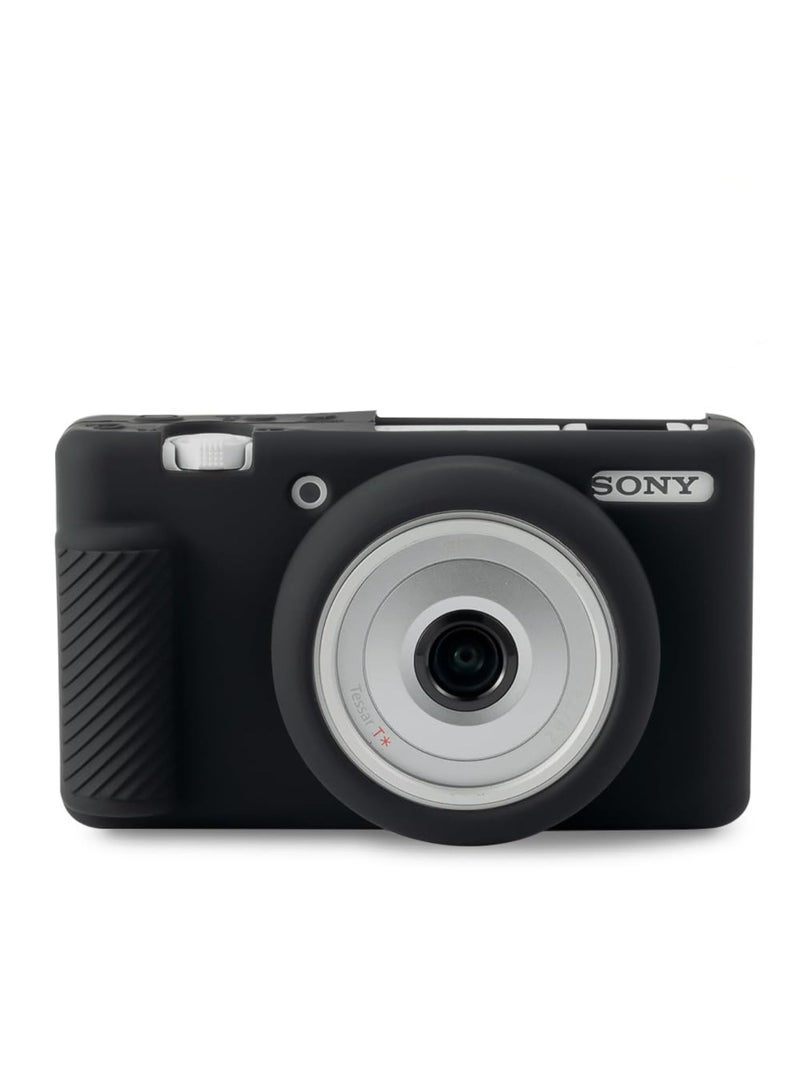 Anti-Scratch Camera Case for Sony ZV-1F ZV-1 II ZV-1M2 Vlog Camera Soft Silicone Case (Black) - Image 1