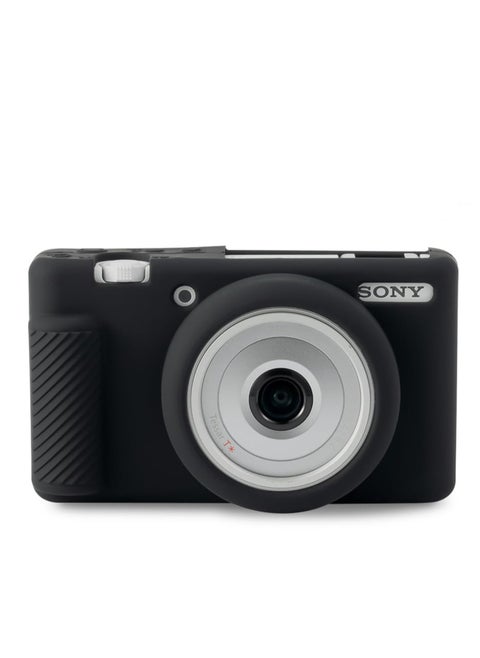 Anti-Scratch Camera Case for Sony ZV-1F ZV-1 II ZV-1M2 Vlog Camera Soft Silicone Case (Black)