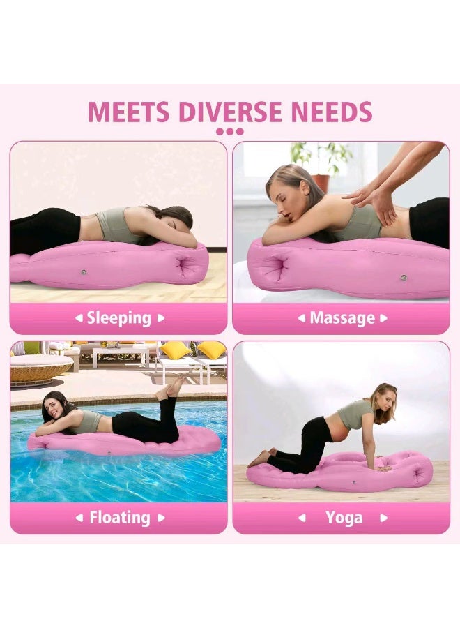 NIBEMINENT Inflatable Pregnancy Pillow, Maternity Pillow, Pregnancy Pool Float With Abdominal Hole, Full Body Maternity Airbed with Hole for Tummy Sleeping Comfort&Yoga  - Image 2