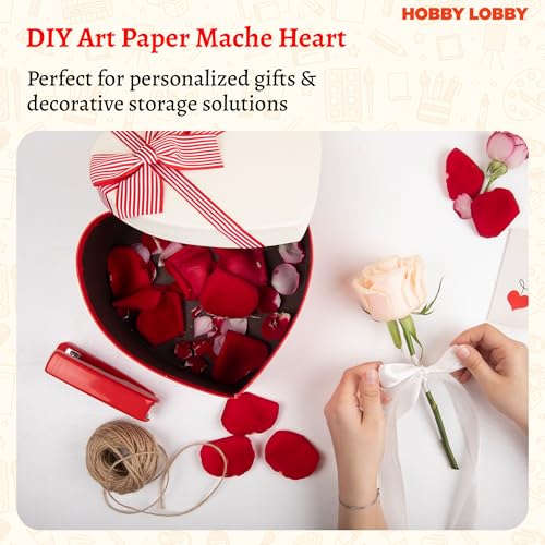 Hobby Lobby Heart Paper Mache Boxes with Lids (Set of 3) - Brown Kraft Paper Nesting Gift Boxes - Crafting Paper Mache Heart Box with Lid for Custom Decoration - Durable Paper Mache Box for Versatile Storage - Image 4