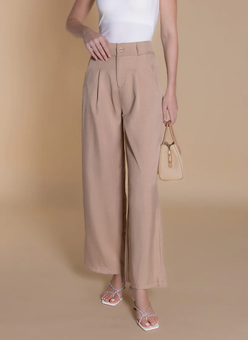 SHAPES WIDE-LEG TROUSERS WITH WAISTBAND