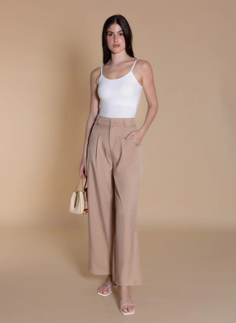 SHAPES WIDE-LEG TROUSERS WITH WAISTBAND