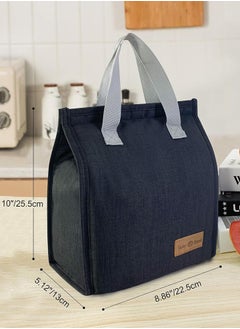 0TO1 TECH Lunch Bag, Reusable Suitable for Office Work Off-Campus Etc Lining Cotton Black 25.4x22.86x12.7 cm  - Image 4