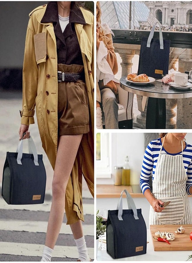 0TO1 TECH - Lunch Bag, Reusable Suitable for Office Work Off-Campus Etc Lining Cotton Black 25.4x22.86x12.7 cm - Image 1