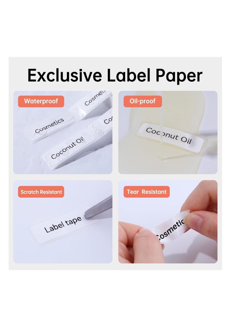 Label Maker Tape White Label Print Paper Compatible for D11 D110 D101, Thermal Sticker Paper 0.59'' x 1.18'' Waterproof Labeling Tape Replacement 230 Labels/Roll (15×30mm)