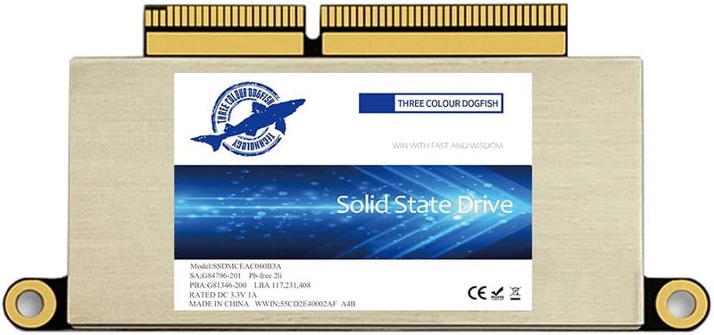Dogfish 1 تيرابايت SSD لـ MacBook NVMe PCIe Gen3x4 M.2، ترقية محرك أقراص الحالة الصلبة الداخلي لـ MacBook Pro A1708 (2016-2017) - Image 1