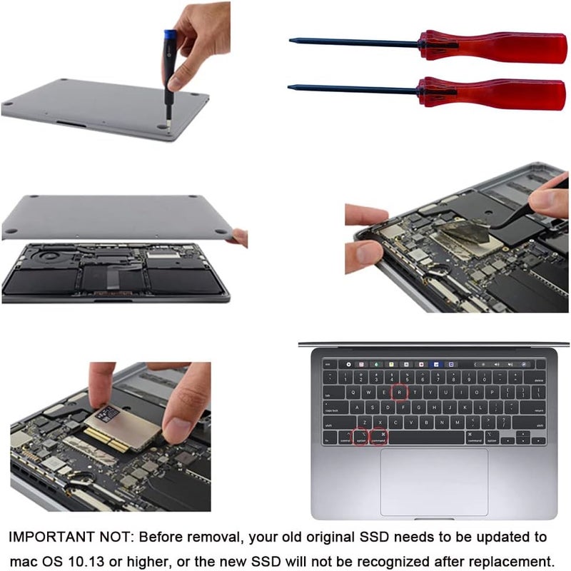 Dogfish 1 تيرابايت SSD لـ MacBook NVMe PCIe Gen3x4 M.2، ترقية محرك أقراص الحالة الصلبة الداخلي لـ MacBook Pro A1708 (2016-2017) - Image 5