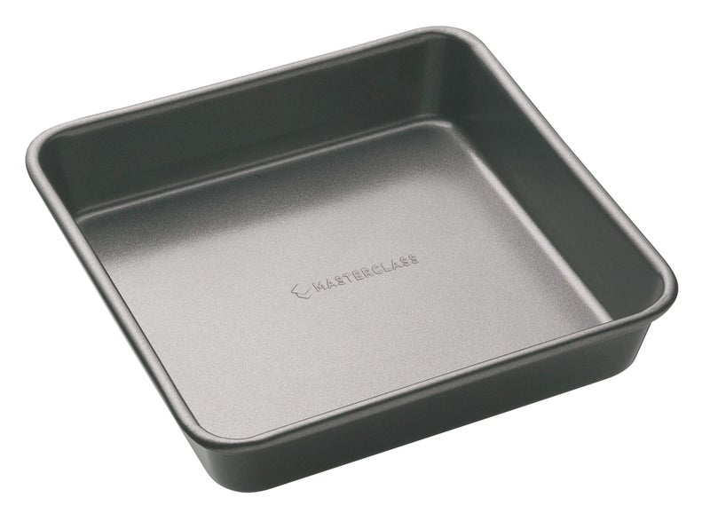 MasterClass Square Baking TinSmall Roasting Pan with PFOA Free Non Stick Heavy Duty Carbon Steel 23 x 23 cm