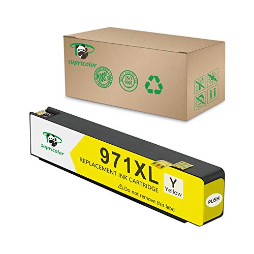 Supricolor Replacement 971XL Yellow Ink Cartridge, 971 Y Ink Compatible for Officejet Pro X576dw X476dw X476dn X451dn X451dw X551dw Printer - Image 1