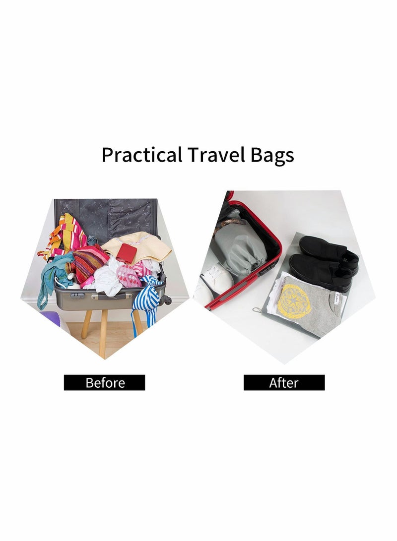 Y&D Travel Shoe Bag, 18 Pcs Non-Woven Dustproof with Rope Storage Portable Home Shoes Organizers, Men And Women & Waterproof Sports Bags for Packing - Image 2