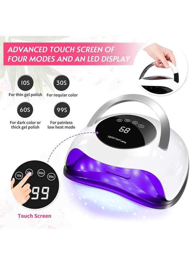 Haomaomao UV LED Nail Lamp, UV Gel Nail Light 120W Nail Dryer，4 Timers Auto Sensor 42 Light Beads Fast Curing UV Led Nail Lamp for Gel Polish Nail Polish Dryer - Image 2